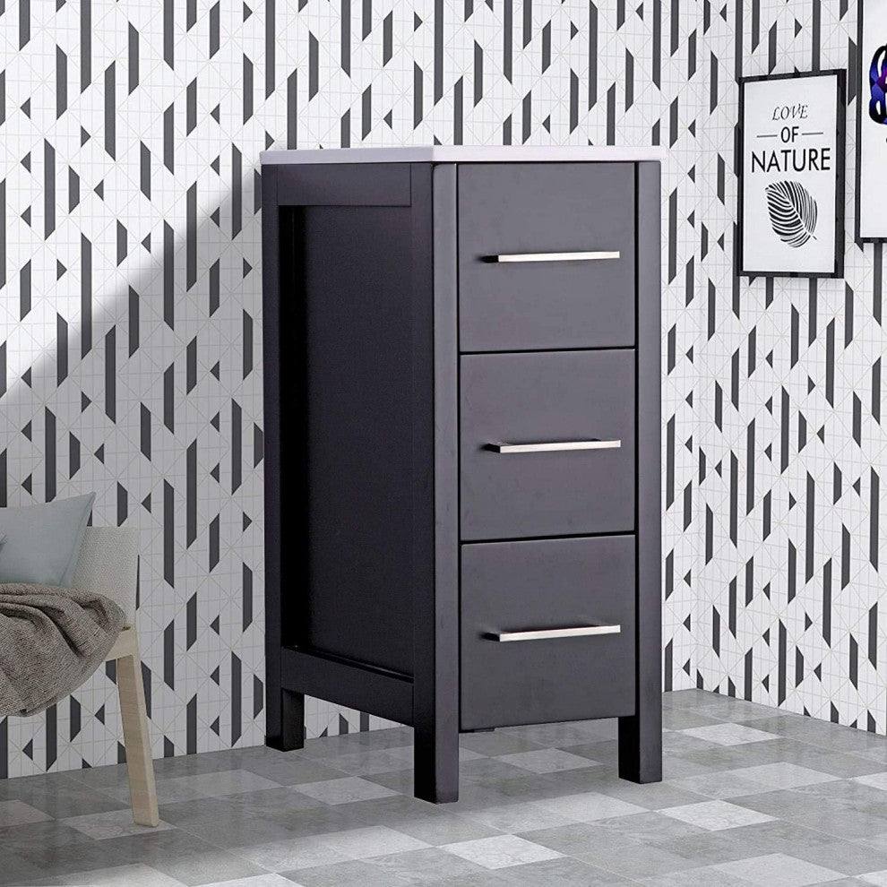 Vanity Art Vanity Cabinet, 12", Espresso