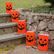 Battery Operated Luminaria Kit With Timer, Orange Jack O'' Lantern, 12-Piece Set