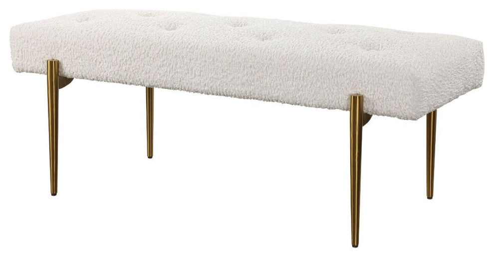 Uttermost Olivier White Bench