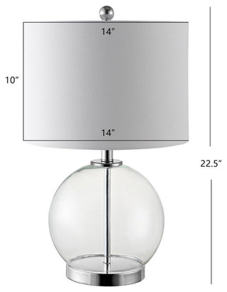 Safavieh Lonni Table Lamp Set of 2 Clear/Chrome