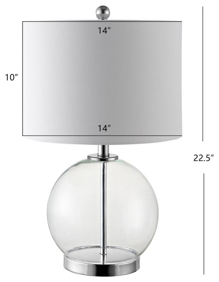 Safavieh Lonni Table Lamp Set of 2 Clear/Chrome