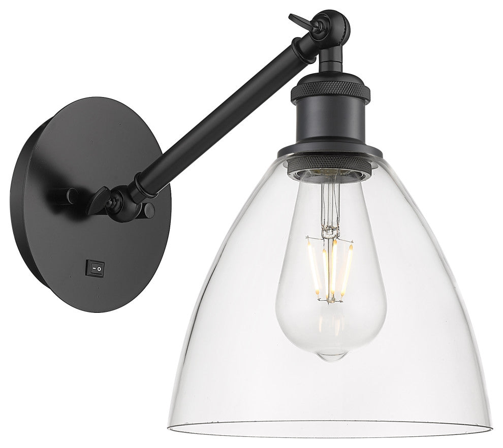 Innovations 317-1W-BK-GBD-752-LED 1-Light Sconce, Matte Black