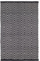 Dash & Albert Diamond Black/Ivory Handwoven Indoor/Outdoor Rug, Black, 5' x 8'