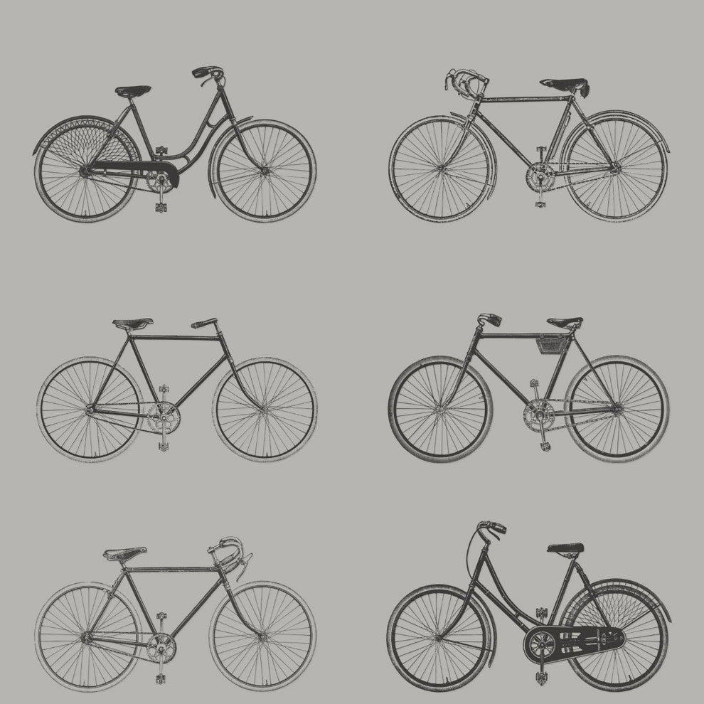 Turnblad Grey Bicycle Wallpaper Bolt