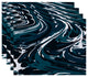 18"x14" Marble, Geometric Print Placemat, Teal, Set of 4