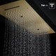 LED Mist Shower System With Hand Shower, Style C - Remote Control Light