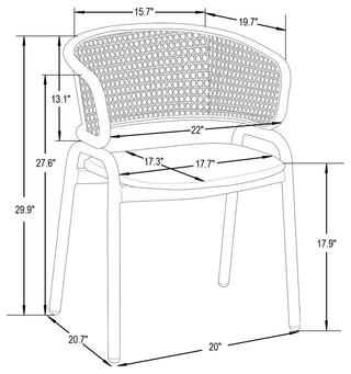 LeisureMod Ervilla Modern Dining Chair With Stainless Steel Legs, Grey