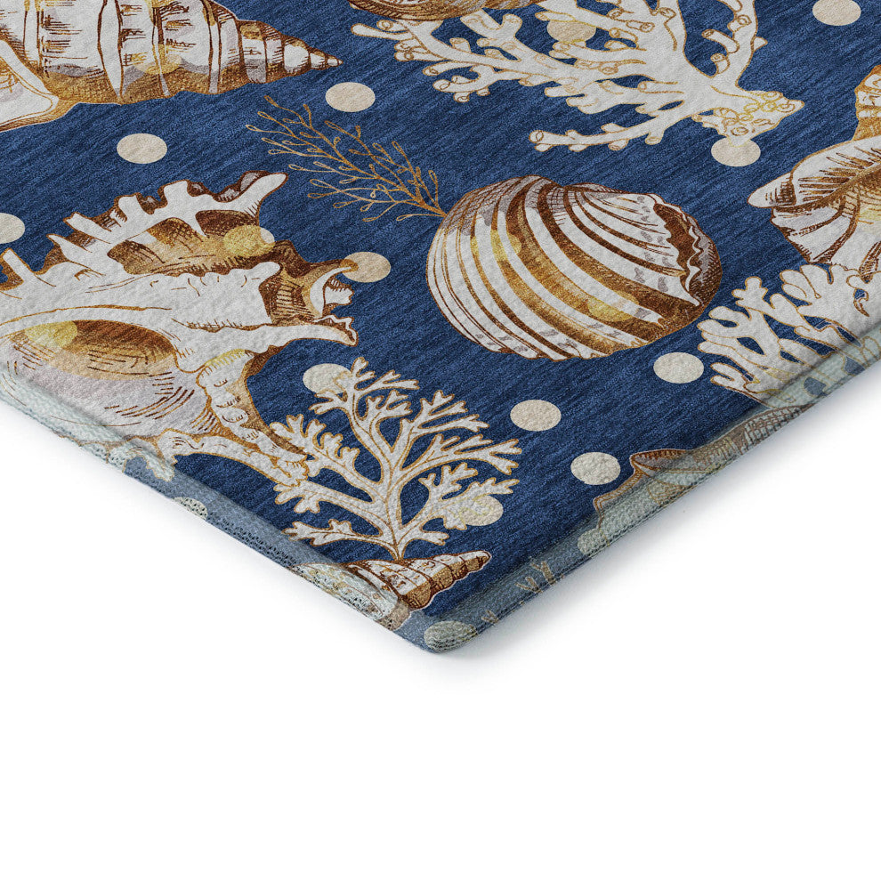 Addison Premium Washable Mayfield AMF185 Blue 5' x 7'6" Rug