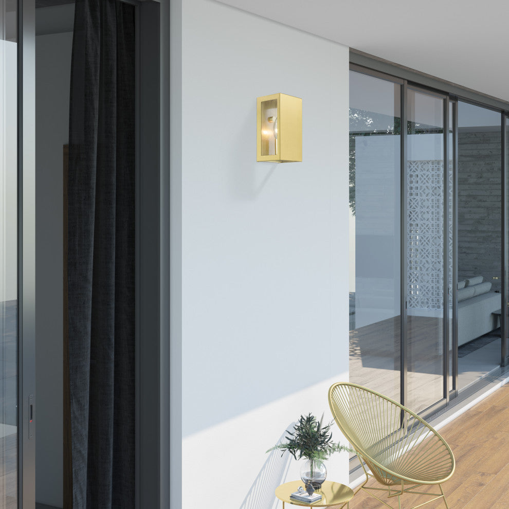Winfield 1 Light Satin Gold Outdoor ADA Small Sconce