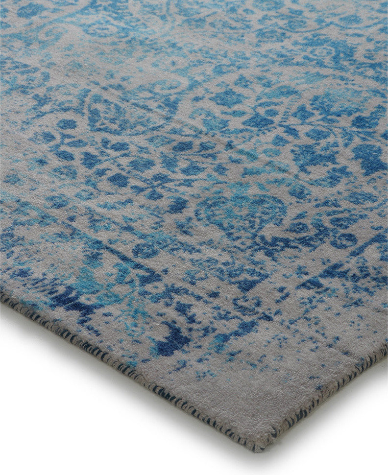 Blue Palace Distressed Boho Area Rug, 7'6"x9'6"