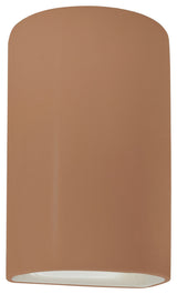 Ambiance Small Cylinder Wall Sconce, Closed Top, Adobe, Dedicated LED