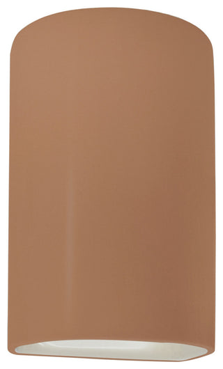 Ambiance Small Cylinder Wall Sconce, Closed Top, Adobe, Dedicated LED