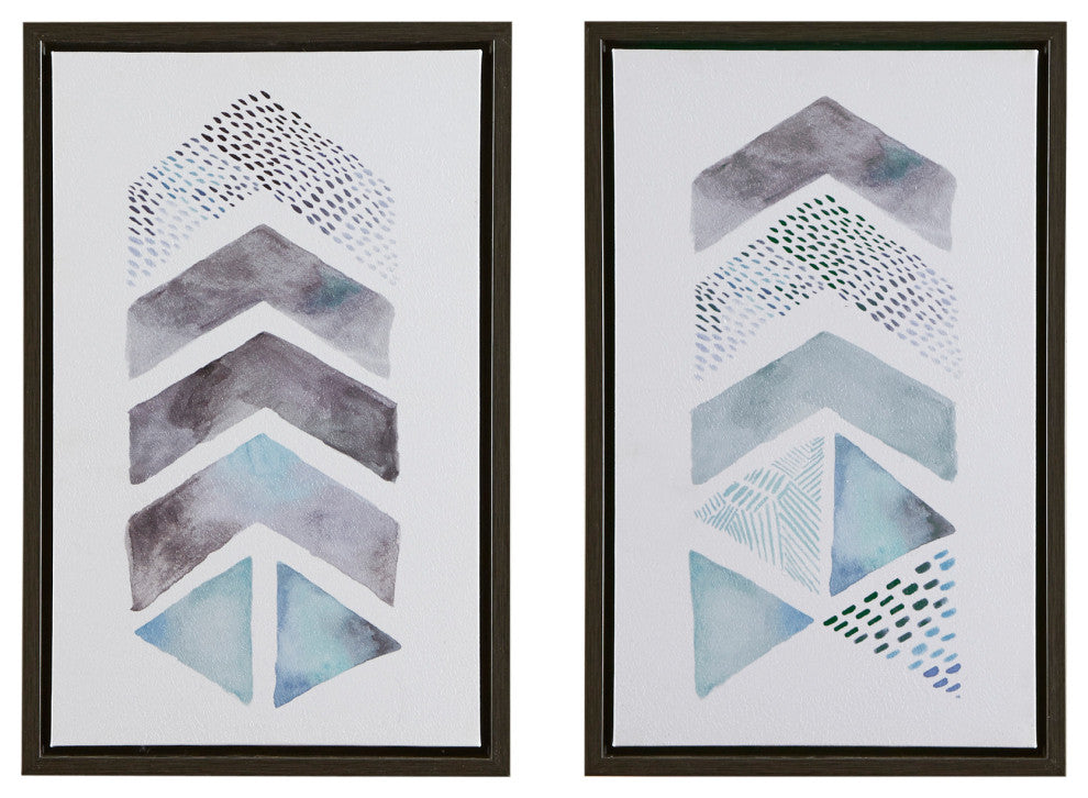 Urban Habitat This and That Way Framed Gel Coat Canvas, Set of 2