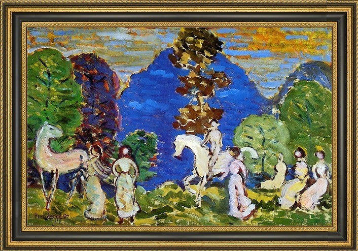 Maurice Prendergast Rider against Blue Hills