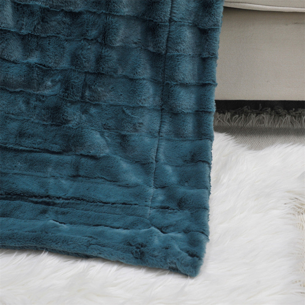 Super Mink Faux Fur Throw Blanket, Dragonfly, 60"x80"