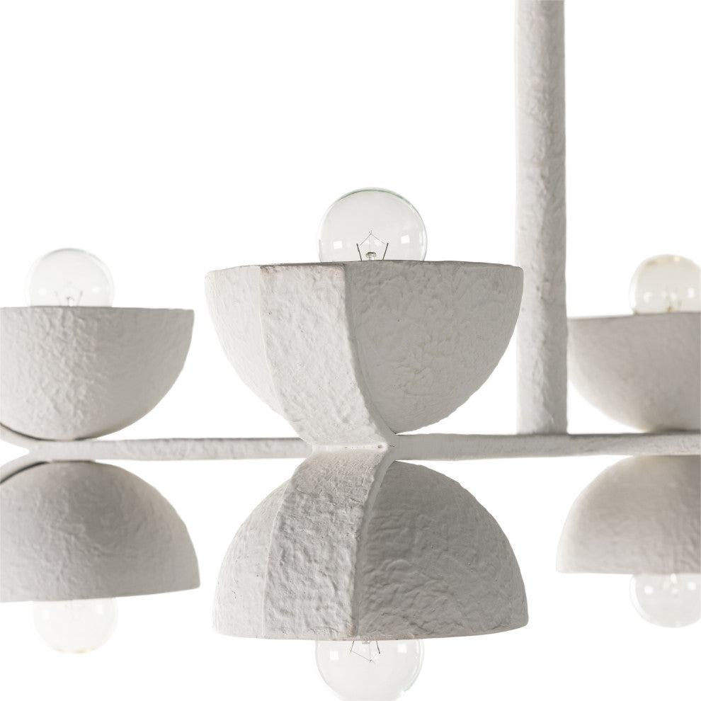 Santorini Chandelier-Matte White Plaster