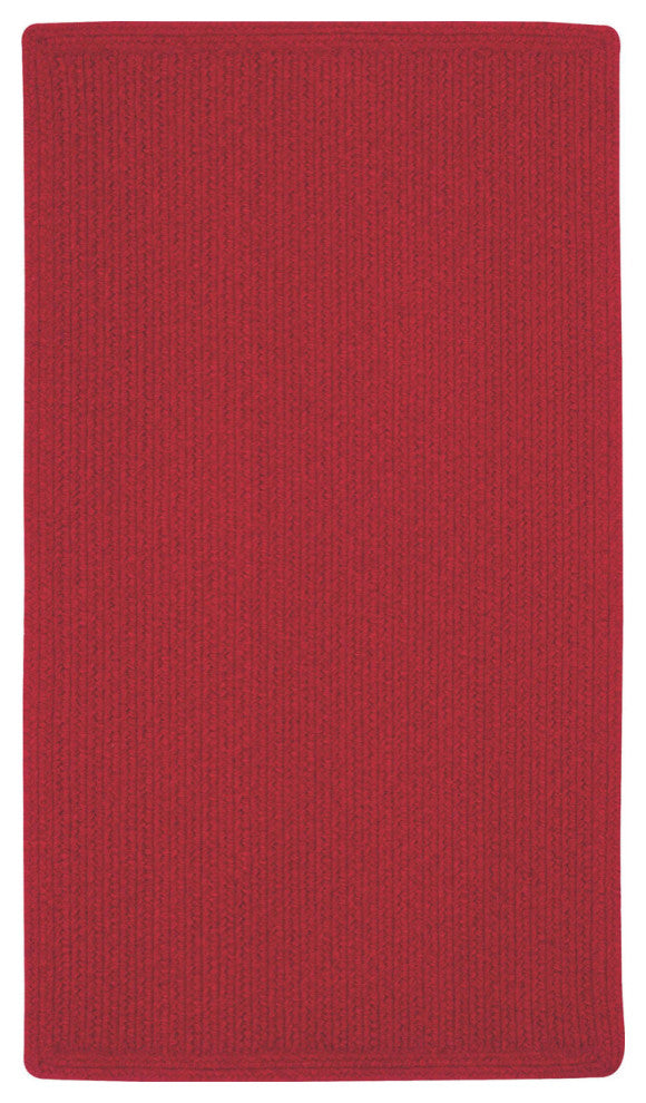 Capel Manteo Dark Red 0050_530 Braided Rugs - 7' X 9' Vertical Stripe Rectangle