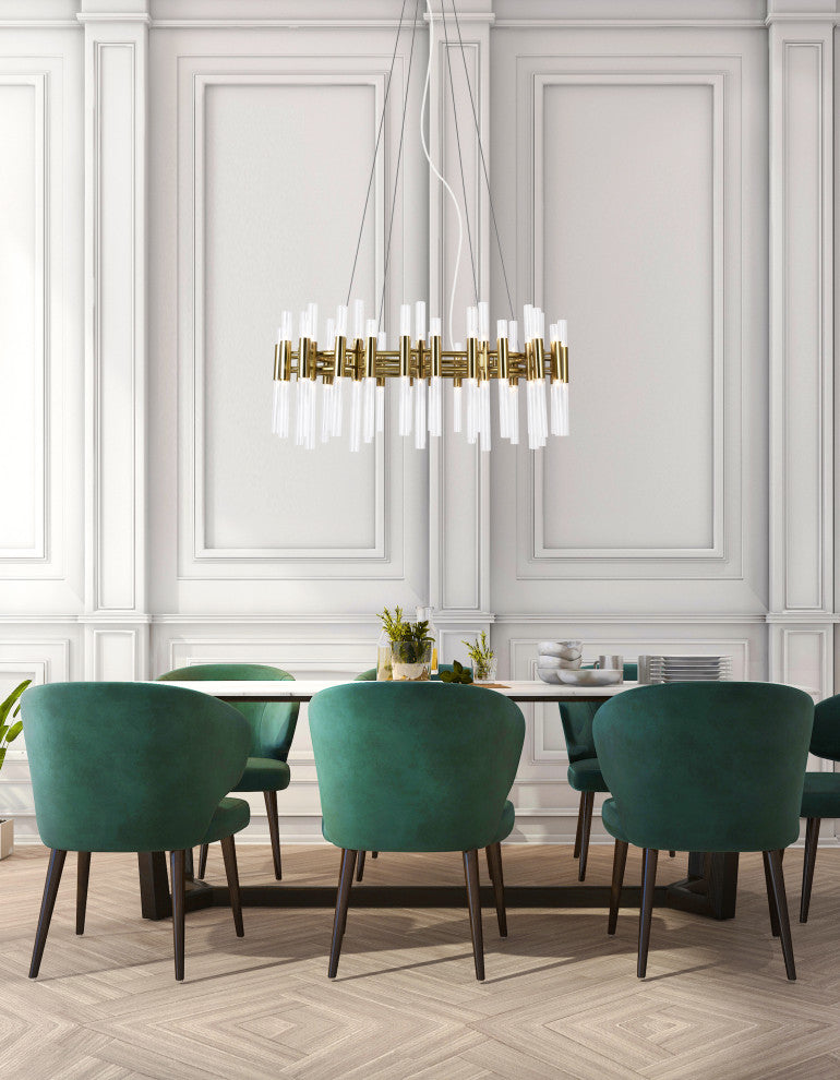 Orgue 72 Light Chandelier With Satin Gold Finish