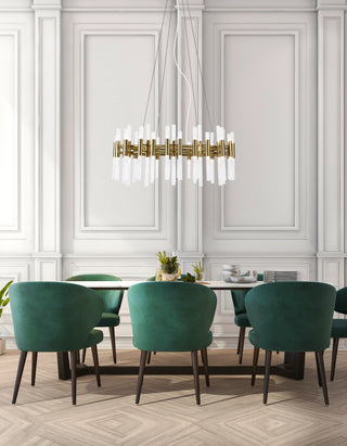 Orgue 72 Light Chandelier With Satin Gold Finish