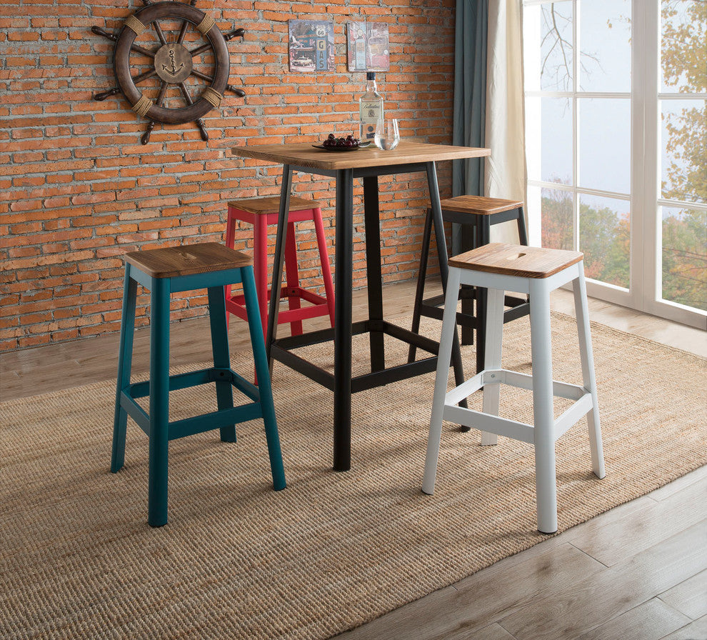 ACME Jacotte Bar Stool, 30", Teal
