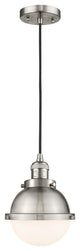 Innovations 201C-SN-HFS-61-SN-LED Hampden 1 Light Pendant, Brushed Satin Nickel
