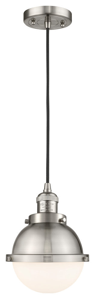 Innovations 201C-SN-HFS-61-SN-LED Hampden 1 Light Pendant, Brushed Satin Nickel