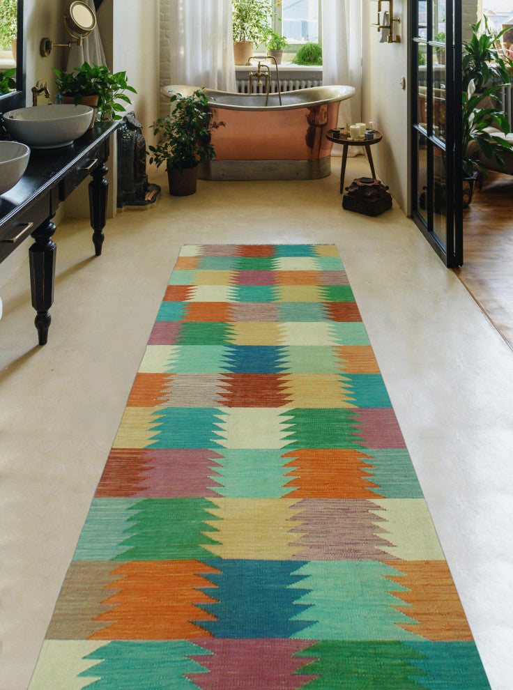 Winchester Kilim Awilda Green Runner