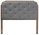 Walnut Brown Finished Wood Queen Size Headboard