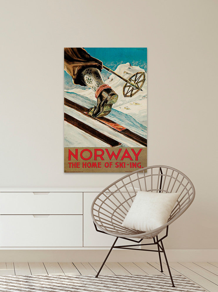 "Norway" Painting Print on Wrapped Canvas, 40"x60"
