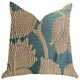 Golden Arabella Vine in Green and Gold Luxury Throw Pillow, 20"x26" Standard