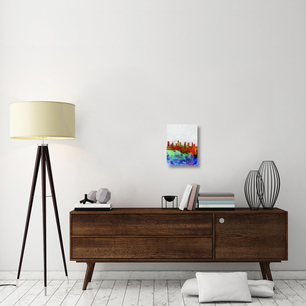 "Houston Watercolor Skyline" Fine Art Print