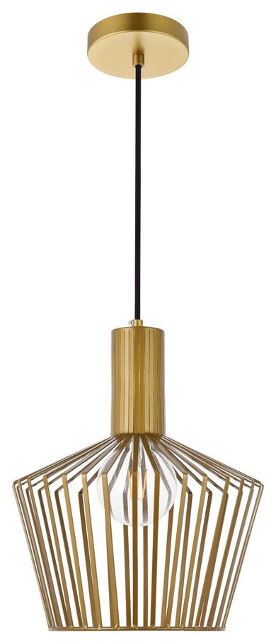 Rose 1-Light Brass Pendant
