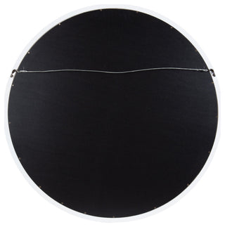 Hogan Round Framed Wall Mirror, White 32 Diameter