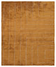 HAND KNOTTED LOOM SILK ECO-FRIENDLY RUGS-5'x8',Rectangle,Gold Beige,Geometric