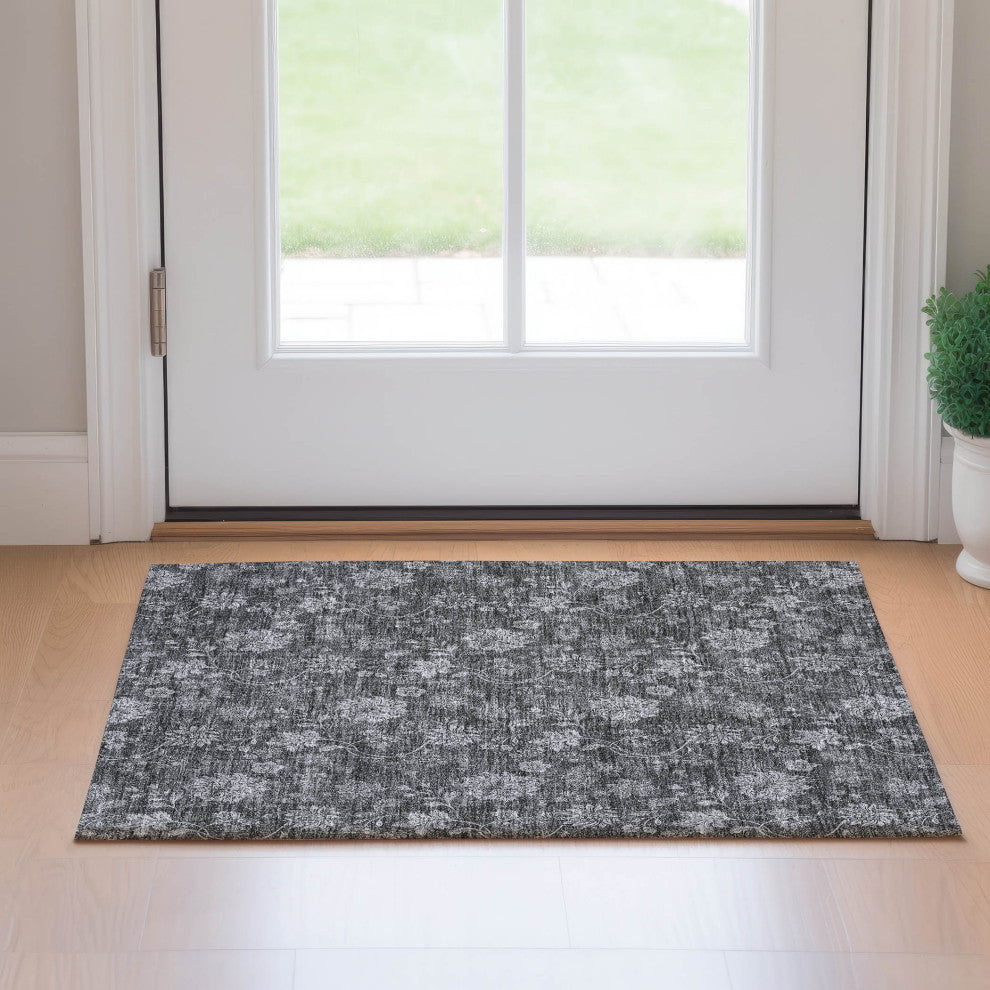 Premium Machine Washable Mayfield AMF680 Gray 1'8" x 2'6" Rug