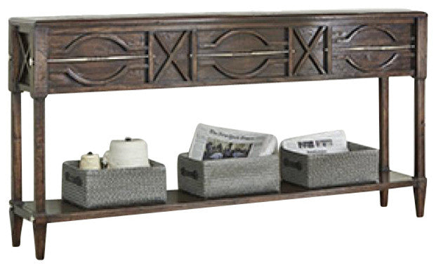 Ambella Home Collection Spindle Console, Walnut