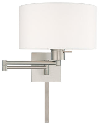 Livex Lighting Brushed Nickel 1-Light Swing Arm Wall Lamp