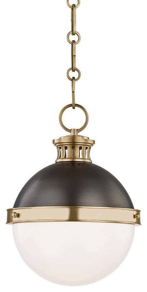 Latham 1-Light Small Pendant, Aged/Antique Distressed Bronze