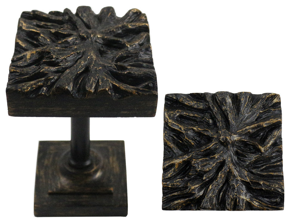 Root Medallion Drapery Holdback, Burnt Gold
