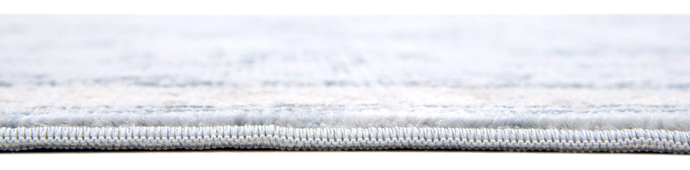 Unique Loom Light Blue Hickory Paris 2' 7 x 6' 0 Runner Rug