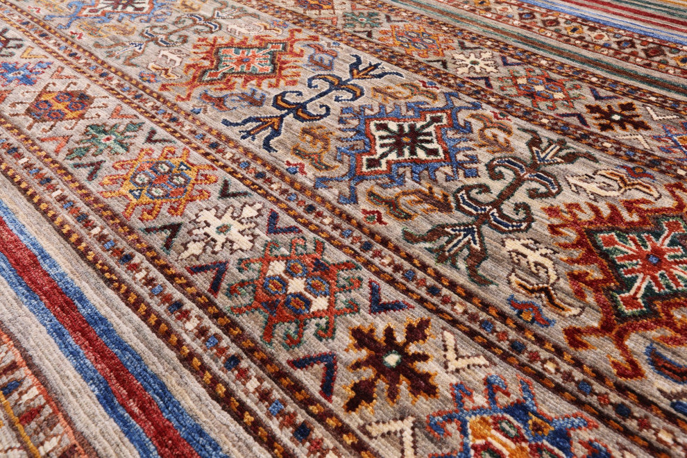 Khorjin Super Kazak Hand Knotted Rug 6' 7" X 9' 6" Q5425
