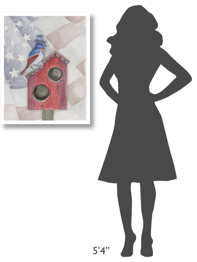 "Americana Birdhouse II" Digital Paper Print by Elyse DeNeige, 24"x30"