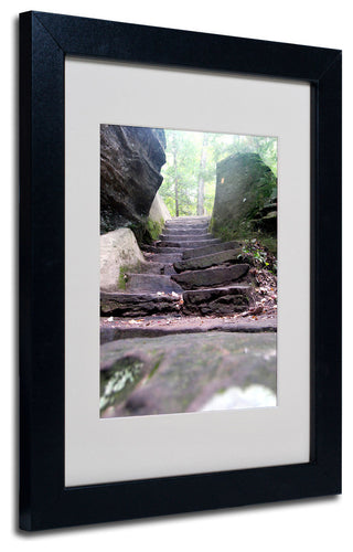 'Endless Stairway' Matted Framed Canvas Art by Monica Fleet