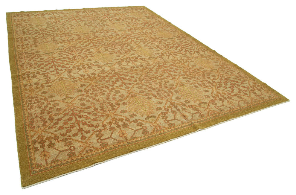 Rug N Carpet - Handmade Oriental 9' 1" x 12' 3" One-of-a-Kind Oushak Area Rug