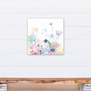 Watercolor Spring Floral 16x16 Canvas Wall Art