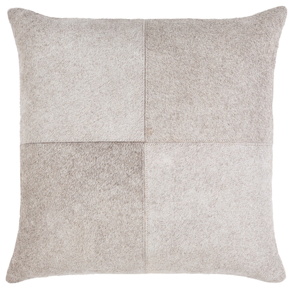 Surya Zavala ZVA-003 18"x24" Pillow Cover, Cream/Light Gray