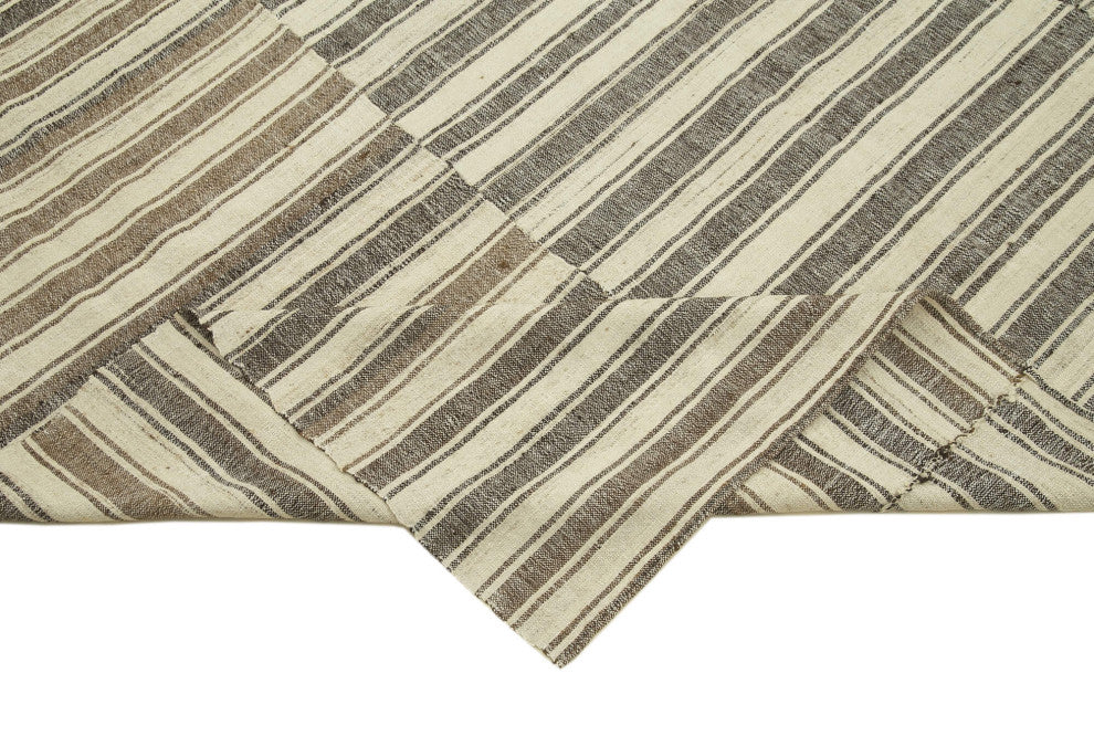 Rug N Carpet - Handwoven Turkish 6' 7'' x 8' 4'' Rustic Wool Kilim Rug
