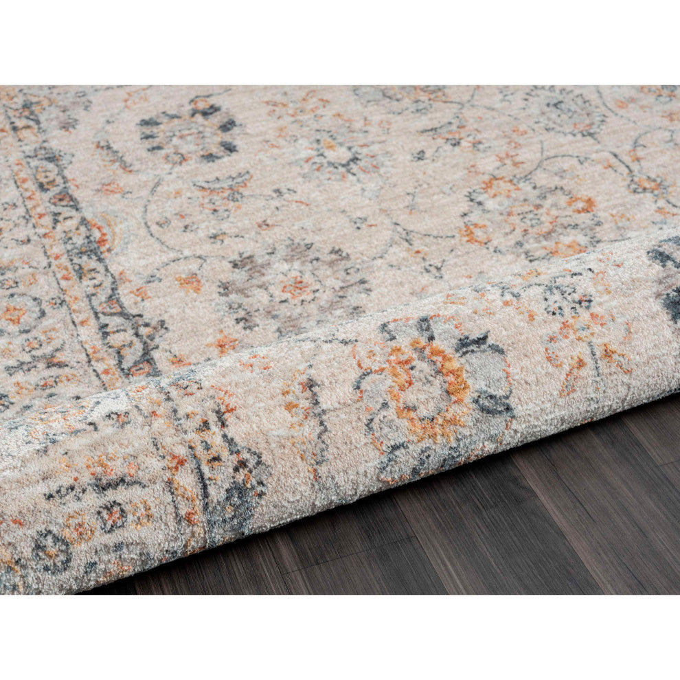 Manor Sarouk Machine Made Indoor Area Rug, 7'10", Blue