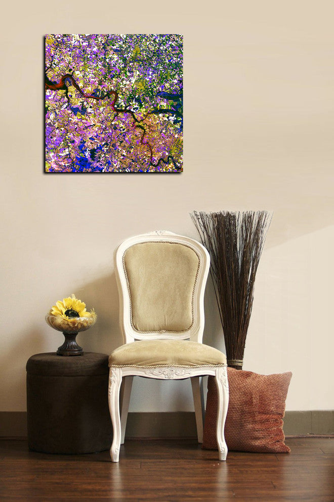 Epic Graffiti "Earth As Art: Tessera Mosaic" Giclee Canvas Wall Art, 26"x26"