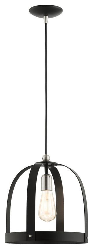 Textured Black Mid Century Modern, Industrial, Vintage, Rustic Pendant